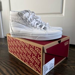 Vans Sk8 Hi Tops - True White - Women’s 9 / Men’s 7.5